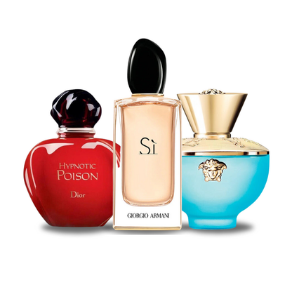 Dior Hypnotic Poison, Giorgio Armani Sì, Versace Dylan Turquoise 100ml