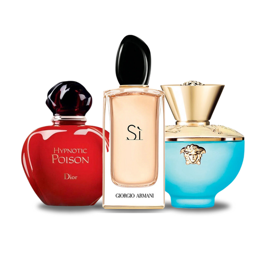 Dior Hypnotic Poison, Giorgio Armani Sì, Versace Dylan Turquoise 100ml